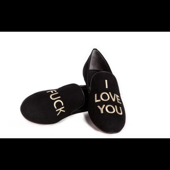 NEW Mara & Mine F*CK I LOVE YOU slippers size 10 - Picture 1 of 3
